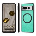 thumbnail image 1 of ELEHOLD Magnetic Leather Case for Google Pixel 8 Pro Slim Fit Back Case Compatible with Mag Safe Skin Touch Anti-Fingerprint Shockproof Protective Phone Cover for Google Pixel 8 Pro,Green, 1 of 11