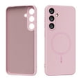 thumbnail image 1 of ELEHOLD Magnetic Liquid Silicone Case for Samsung Galaxy S25, Anti-Scratch Shockproof Soft Non-Slip Anti-Fingerprint Cover Wireless Charging Compatible,Pink, 1 of 7