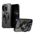 thumbnail image 1 of ELEHOLD Magnetic Mag Safe Case for iPhone 16 Pro with Built-in Anti-Peep Tempered Glass ,Rugged Magnetic Ring Stand Matte Alloy Protection Frame Full Body Shockproof Case, Black, 1 of 7