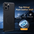 thumbnail image 1 of ELEHOLD Magnetic PU Leather Case Cover For Apple iPhone 16e, Shockproof Slim Leather Non-Slip Lightweight PC+TPU Protective Case with Qi Wireless Charging Support,Black, 1 of 8