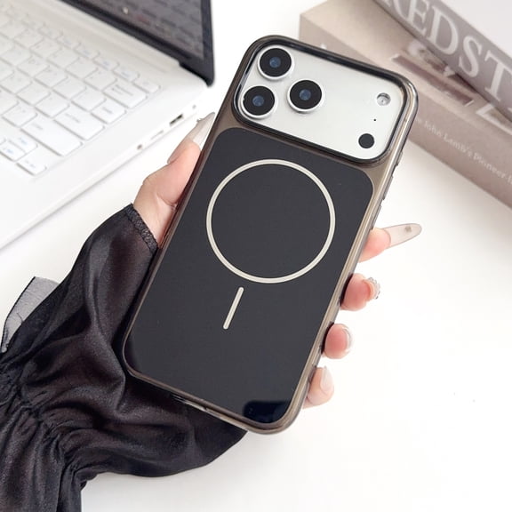 ELEHOLD Magnetic Phone Case For iPhone 17,Magnetic Charging Shockproof TPU+Acrylic Anti-Scratch Protective Rugged Case ,Black