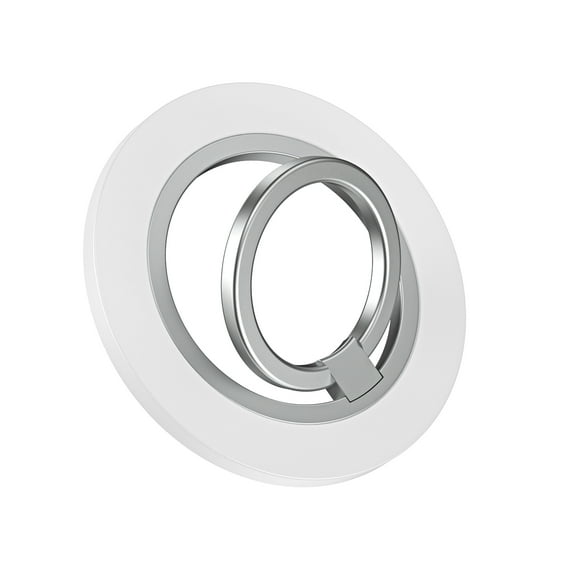 ELEHOLD Magnetic Phone Ring Holder for MagSafe,Removable Super Magnetic Inner Ring 360° Rotation Kickstand Phone Ring Grip for iPhone 15 14 13 12 Pro/Pro Max/Plus/Mini,Matte White