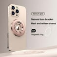 thumbnail image 1 of ELEHOLD Magnetic Phone Ring Holder Stand with N52 Magnets, 360° Rotating Kickstand Grip, Foldable Metal Ring for iPhone 16/15/14/13/12, Mag Safe-Compatible Finger Grip Mount,Gold, 1 of 6