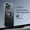 thumbnail image 1 of ELEHOLD Magnetic Phone Ring Holder Stand with N52 Magnets, 360° Rotating Kickstand Grip, Foldable Metal Ring for iPhone 16/15/14/13/12, Mag Safe-Compatible Finger Grip Mount,Black, 1 of 6