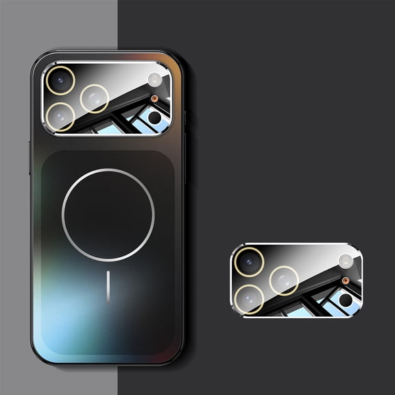 ELEHOLD Magnetic Protective Case For iPhone 17 Pro, PC+TPU Hybrid Shockproof Anti-Glare Matte Anti-Fingerprint Finish Cover with Camera Lens Protector ,Black