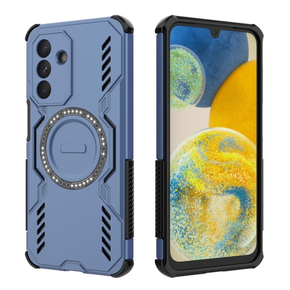 ELEHOLD Magnetic Rugged Case For Samsung Galaxy A36 5G, Mag-Safe Magnetic Heavy Duty Shockproof Slim Protective Phone Cover For Samsung Galaxy A36 5G,Blue