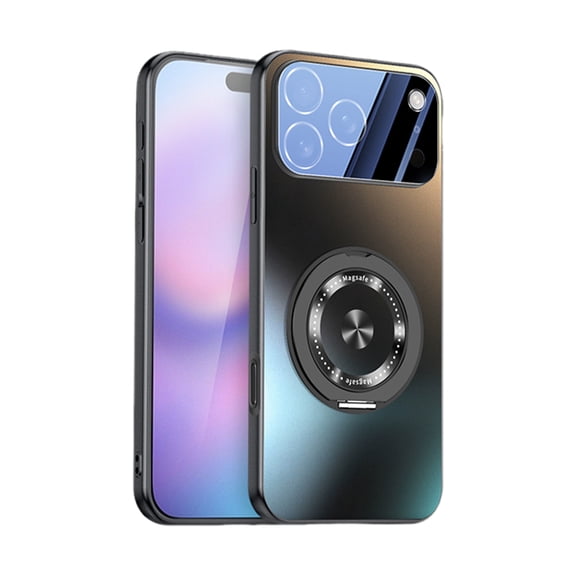 ELEHOLD Magnetic Stand Case for iPhone 17 Pro Max , Fit for Mag-Safe, Shockproof Full Camera Protector Adjustable Kickstand Frosted Rugged Case for iPhone 17 Pro Max,Black