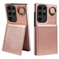 thumbnail image 1 of ELEHOLD Magnetic Wallet Case for Samsung Galaxy A14 5G, Built-in 360°Rotation Ring Stand,Slim Shockproof with Card Slot Retro PU Leather, Hybrid Rugged Drop Protective Cover, rosegold, 1 of 8