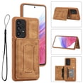thumbnail image 1 of ELEHOLD Magnetic Wallet Case for Samsung Galaxy A53 5G,PU Leather Card Slots Stand Function Shockproof  Multi-Functional Purse Case with Wrist Strap for Samsung A53 5G,Brown, 1 of 7