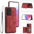 thumbnail image 1 of ELEHOLD Magnetic Wallet Case for Samsung Galaxy A53 5G,PU Leather Card Slots Stand Function Shockproof  Multi-Functional Purse Case with Wrist Strap for Samsung A53 5G,Red, 1 of 7
