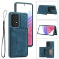 thumbnail image 1 of ELEHOLD Magnetic Wallet Case for Samsung Galaxy A54 5G,PU Leather Card Slots Stand Function Shockproof  Multi-Functional Purse Case with Wrist Strap for Samsung A54 5G,Blue, 1 of 7