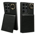 thumbnail image 1 of ELEHOLD Magnetic Wallet Case for Samsung Galaxy S21 FE, Built-in 360°Rotation Ring Stand,Slim Shockproof with Card Slot Retro PU Leather, Hybrid Rugged Drop Protective Cover, black, 1 of 8