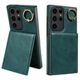 thumbnail image 1 of ELEHOLD Magnetic Wallet Case for Samsung Galaxy S21 FE, Built-in 360°Rotation Ring Stand,Slim Shockproof with Card Slot Retro PU Leather, Hybrid Rugged Drop Protective Cover, green, 1 of 8