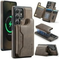 thumbnail image 1 of ELEHOLD Magnetic Wallet Case For Samsung Galaxy S24 Ultra,2-in-1 Mag Safe Case with Removable Card Holder, Kickstand Shockproof Protection Cover For Samsung Galaxy S24 Ultra,Coffee, 1 of 10