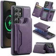 thumbnail image 1 of ELEHOLD Magnetic Wallet Case For Samsung Galaxy S25,2-in-1 Mag Safe Case with Removable Card Holder, Kickstand Shockproof Protection Cover For Samsung Galaxy S25,Purple, 1 of 10