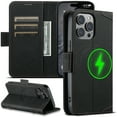 thumbnail image 1 of ELEHOLD Magnetic Wallet Case for iPhone 13 Flip PU Leather Case with Built-in Credit Card Slots Cash Pocket Stand Function Compatible with Mag Safe Magnetic Closure Shockproof Cover,black, 1 of 6