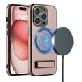 thumbnail image 1 of ELEHOLD Magnetic for iPhone 11 Pro Max Leather Case,Compatible with Magsafe,Built-in Invisible Stand,Premium PU Leather Slim Magnetic Case Kickstand Protective Phone Case for iPhone 11 Pro Max,Pink, 1 of 7