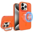 thumbnail image 1 of ELEHOLD Magnetic for iPhone 15 Plus Case,Compatible with Mag Safe Rugged Hard PC Camera Lens Frame Kickstand Strong Magnetic Shockproof Protective Cover for iPhone 15 Plus,Orange, 1 of 6
