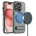 thumbnail image 1 of ELEHOLD Magnetic for iPhone 15 Pro Leather Case,Compatible with Magsafe,Built-in Invisible Stand,Premium PU Leather Slim Magnetic Case Kickstand Protective Phone Case for iPhone 15 Pro,Gray, 1 of 7
