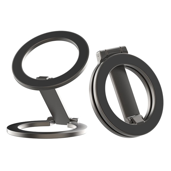 ELEHOLD Magnets Phone Ring Stand Holder Kickstand, Magnetic Phone Ring Grip Holder for Cell Phone Ring Finger Stand for iPhone/Samsung Magnetic Case,Guncolor