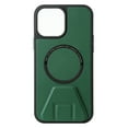 thumbnail image 1 of ELEHOLD Masafe Case for iPhone 14 Plus 6.7 inch with Hidden Kickstand,Premium vegan Leather Built in Magnets Circle for Wireless Charging Lightweight Slim Fit Stand Phone Case Cover,Green, 1 of 14