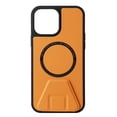 thumbnail image 1 of ELEHOLD Masafe Case for iPhone 14 Pro 6.1 inch with Hidden Kickstand,Premium vegan Leather Built in Magnets Circle for Wireless Charging Lightweight Slim Fit Stand Phone Case Cover,Yellow, 1 of 13