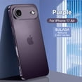 thumbnail image 1 of ELEHOLD Matte Clear Case for For iPhone 17 Air 2025, Camera Lens Full Protection Semi-Transparent Non-Yellowing Shockproof Protective Plating Case for For iPhone 17 Air ,Purple, 1 of 2