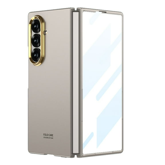 ELEHOLD Matte Frosted Case for Samsung Galaxy Z Fold 7 2025, with Built-in Screen Protector All-Inclusive Protection Slim Lightweight Shockproof Rugged Case for Galaxy Z Fold 7, Titaniumgray