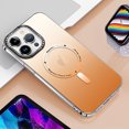 thumbnail image 1 of ELEHOLD Matte Magnetic Case for iPhone 15 Pro Max -6.7 inch,Gradient Translucent Case Compatible with Magsafe Charging Slim Thin Shockproof Anti-Scratch Case for iPhone 15 Pro Max,Orange, 1 of 10