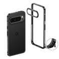 thumbnail image 1 of ELEHOLD Metal Frame Case For Google Pixel 9 / 9 Pro , Metal Frame Heat Dissipation Net Detachable Lens Cap Rugged Shockproof Bumper Frame Phone Case Cover For Google Pixel 9 / 9 Pro,Black, 1 of 6