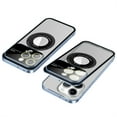 thumbnail image 1 of ELEHOLD Metal Magnetic Case for iPhone 13 Case Full Camera Lens Protector Aluminum Alloy Frame Removable Back Panel Secure Lock Buckle Design Matte Clear Case for iPhone 13,blue, 1 of 7