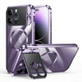 thumbnail image 1 of ELEHOLD Metal Magnetic for iPhone 13 Pro Max Case with Stand, MagSafe Compatible Case with Full Camera Lens Protection, Metal Aluminum Alloy Bumper Magnetic Case with Safety Lock,Purple, 1 of 7