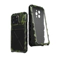 thumbnail image 1 of ELEHOLD Military-Grade Metal Rugged Case Compatible with iPhone 14 Pro Max 6.7 inch Aviation Aluminum Metal Hard Metallic materials and Soft TPU Design with Shockproof Full Phone Protection , Green, 1 of 10