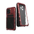 thumbnail image 1 of ELEHOLD Military-Grade Metal Rugged Case Compatible with iPhone 14 Pro Max 6.7 inch Aviation Aluminum Metal Hard Metallic materials and Soft TPU Design with Shockproof Full Phone Protection , Red, 1 of 10