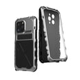 thumbnail image 1 of ELEHOLD Military-Grade Metal Rugged Case Compatible with iPhone 14 Pro Max 6.7 inch Aviation Aluminum Metal Hard Metallic materials and Soft TPU Design with Shockproof Full Phone Protection , Silver, 1 of 10