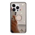 thumbnail image 1 of ELEHOLD Mirror Case for iPhone 15 Pro Max, Makeup Mirror Back Bling Glitter Diamond Ring Holder Kickstand Shockproof Protective Cover for Women Girls iPhone 15 Pro Max 6.7" Case,Silver, 1 of 10