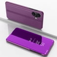 thumbnail image 1 of ELEHOLD Mirror Vertical Protective Case for iPhone 16 Plus Full Body Protection Curved Streamer Plating Fashion Kickstand Shockproof Scratch-Resistant Case for iPhone 16 Plus,A, 1 of 8