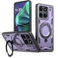 thumbnail image 1 of ELEHOLD For Moto G  5G(2025) Ergonomic Design Military Grade Shockproof Protective Case Magnetic Ring Stand Rugged Cover, Non-Slip, Support Wireless Charging, Purple, 1 of 6