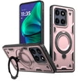 thumbnail image 1 of ELEHOLD For Moto G Stylus 5G (2025) Ergonomic Design Military Grade Shockproof Protective Case Magnetic Ring Stand Rugged Cover, Non-Slip, Support Wireless Charging, Rosegold, 1 of 6