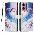 thumbnail image 1 of ELEHOLD For Motorola G Stylus 5G (2024) Floral Embossed PU Leather Wallet Case,Magnetic Flip Folio Card Slots, Kickstand Wallet Case Cover with Wrist Strap,D, 1 of 8