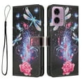 thumbnail image 1 of ELEHOLD For Motorola G Stylus 5G (2024) Floral Embossed PU Leather Wallet Case,Magnetic Flip Folio Card Slots, Kickstand Wallet Case Cover with Wrist Strap,F, 1 of 8