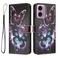 thumbnail image 1 of ELEHOLD For Motorola Moto G 5G (2024) Floral Embossed PU Leather Wallet Case,Magnetic Flip Folio Card Slots, Kickstand Wallet Case Cover with Wrist Strap,C, 1 of 7