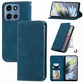 thumbnail image 1 of ELEHOLD For Motorola Moto G Power (2025) Premium Leather Wallet Case,Card Slots Magnetic Closure Full Protection Flip Shockproof Wallet Case Cover For Motorola Moto G Power (2025) ,Blue, 1 of 7