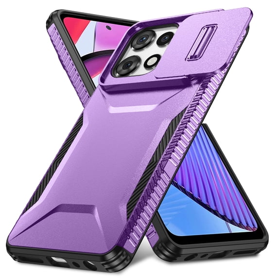 ELEHOLD for For Motorola Moto G Power (2026) Case, Drop Protection Heavy Duty Non-slip Rugged Shockproof Protective Case with Slide Window Cover ,Rosegold