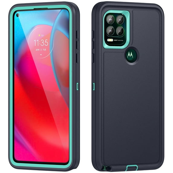 ELEHOLD for Motorola Moto G Stylus 5G 2021 Rugged Hybrid Case Military Grade Shockproof 360? Full Body Protection Slim Fit Anti-Scratch Case for Motorola Moto G Stylus 5G (2021),Green