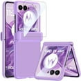 thumbnail image 1 of ELEHOLD for Motorola Razr+ 2025/2024 Case with Hinge Protection,Built-in Front Screen Protector,  Anti-Slip Grip Light-Weight Rugged Case Coverfor Motorola Razr+ 2025/2024,Purple, 1 of 10