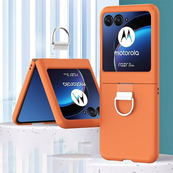 ELEHOLD for Motorola Razr 40 Ultra Case, Hard PC Shockproof Back Case with Finger Ring Holder Slim Fit
Lightweight Protective Phone Case for Motorola Razr 40 Ultra - Orange