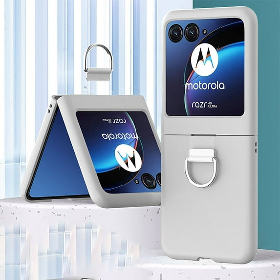 ELEHOLD for Motorola Razr 40 Ultra Case, Hard PC Shockproof Back Case with Finger Ring Holder Slim Fit
Lightweight Protective Phone Case for Motorola Razr 40 Ultra - White