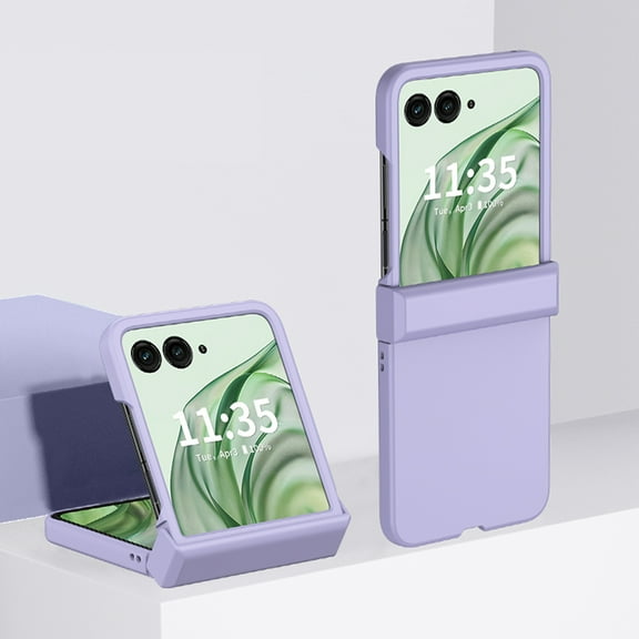 ELEHOLD for Motorola Razr+/Razr Plus 2025/2024 Case, Full Body Shockproof  Slim Fit Matte Rugged Hard PC Hinge Protection Skin Friendly Non-Slip Case for Motorola Razr+ 2025/2024 ,Purple