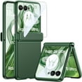 thumbnail image 1 of ELEHOLD for Motorola Razr Ultra 2025/Razr 60 Ultra Case with Hinge Protection,Built-in Front Screen Protector,  Anti-Slip Grip Light-Weight Rugged Case Cover,Green, 1 of 10